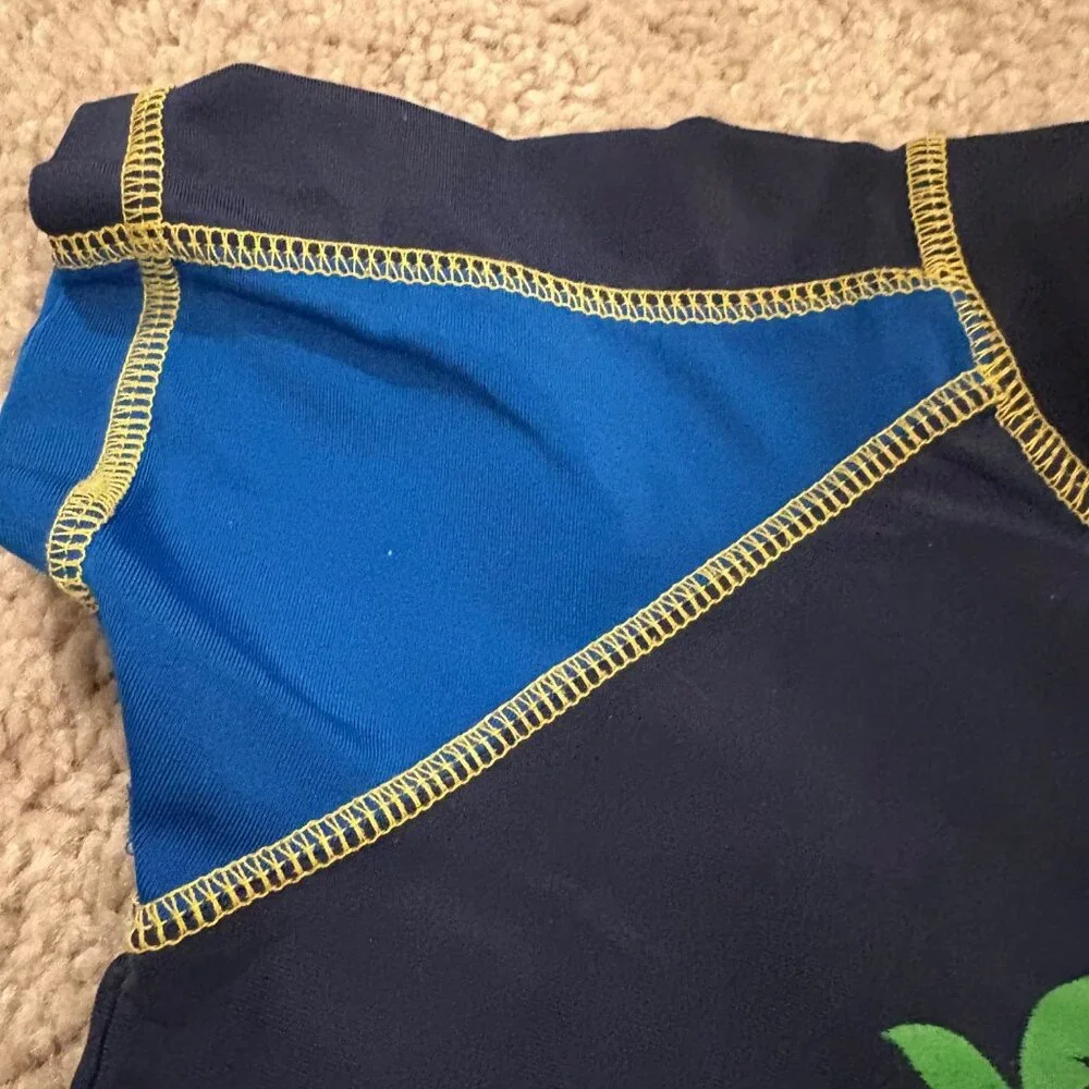 OshKosh BGosh 18MO Boys‎ Swim Shirt Turtle Palm Tree Graphic Navy Rash Guard Top